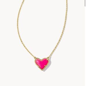 Kendra Scott Pink Heart Necklace